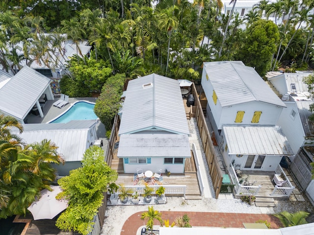 611 Grinnell St Unit 6, Key West, FL 33040 - aerial view of property and surrounding area with a pool area