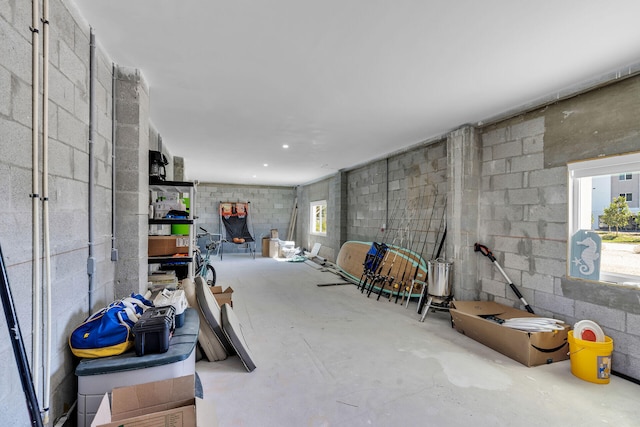 basement featuring a wealth of natural light