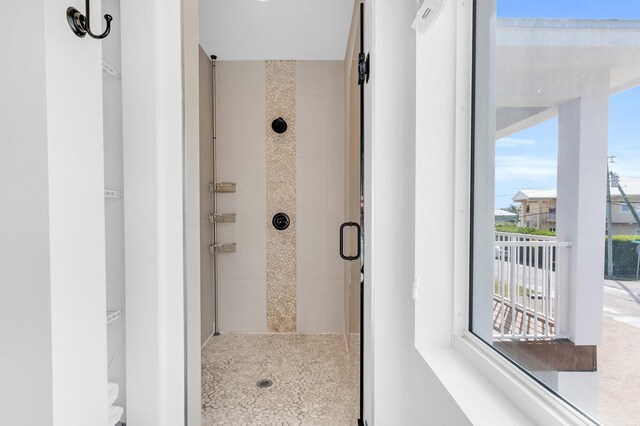 bathroom with an enclosed shower