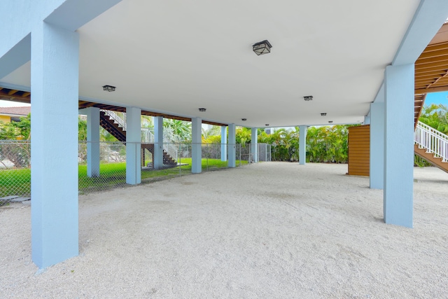 view of patio / terrace with a carport