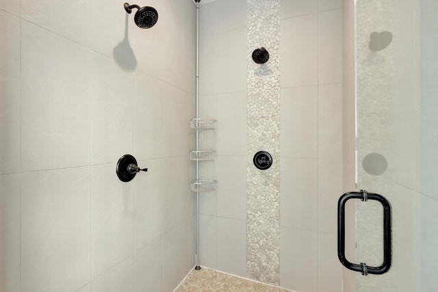 bathroom featuring walk in shower