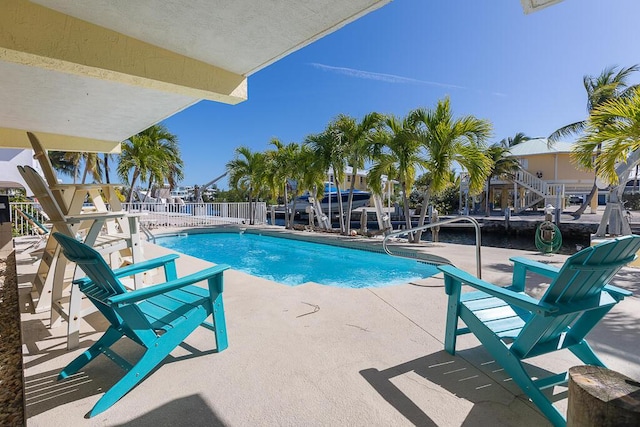 view of pool with a patio