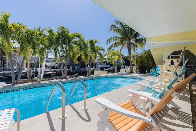 view of pool with a patio area