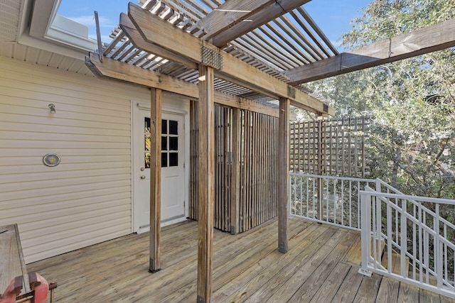 260 3rd St, Key Colony, FL 33051 - wooden deck featuring a pergola