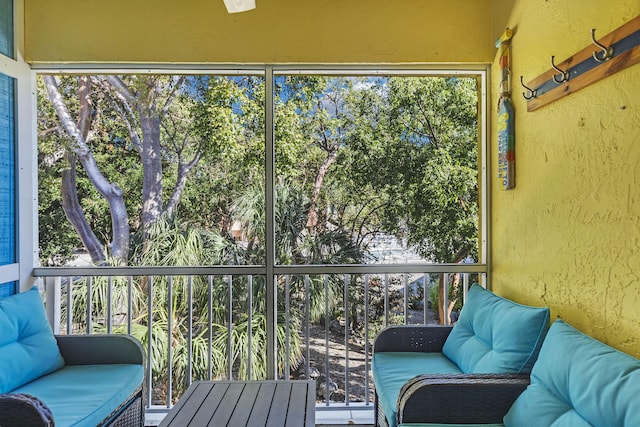 view of sunroom