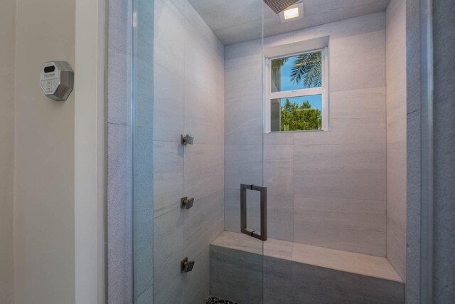 bathroom with walk in shower