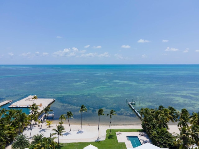 water view with a beach view