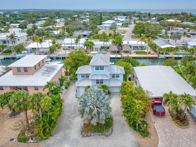 aerial view with a residential view