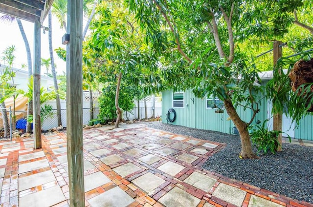 view of patio / terrace with a fenced backyard