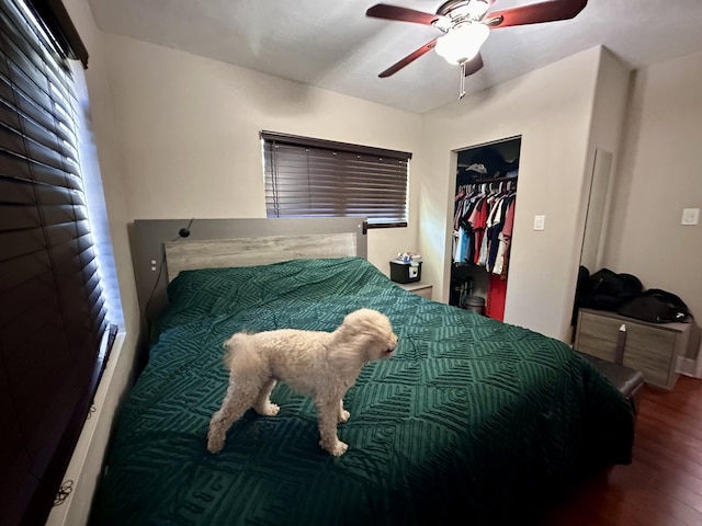 397 Balido St, Key West, FL 33040 - bedroom featuring wood finished floors, ceiling fan, and a closet