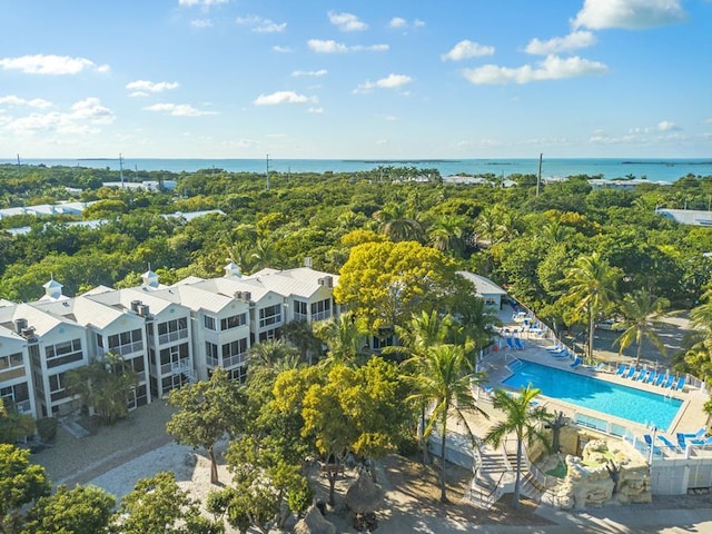 97501 Overseas Hwy Unit 809, Key Largo, FL 33037 - bird's eye view of a pool and a nearby body of water