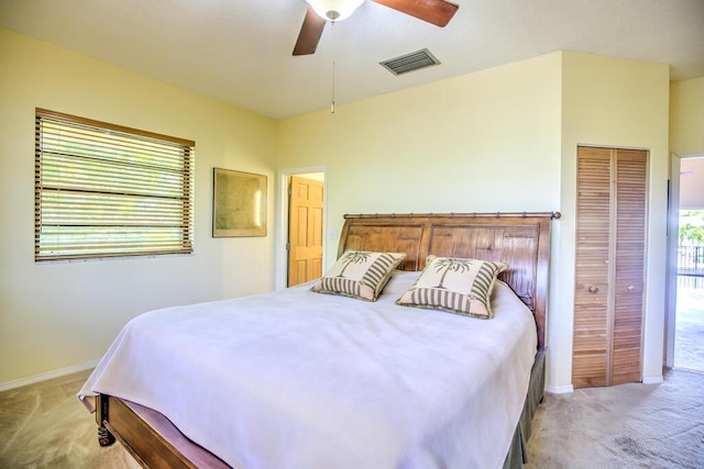 22865 Redfish Ln, Cudjoe, FL 33042 - bedroom featuring light carpet, baseboards, and ceiling fan