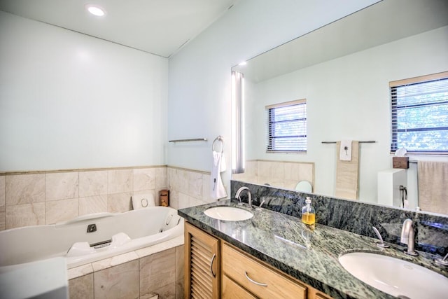 22865 Redfish Ln, Cudjoe, FL 33042 - full bath featuring double vanity and a tub with jets