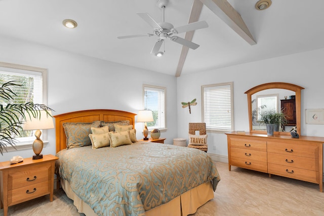 3300 Riviera Dr, Key West, FL 33040 - bedroom with multiple windows and a ceiling fan