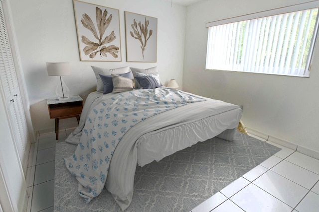 view of tiled bedroom