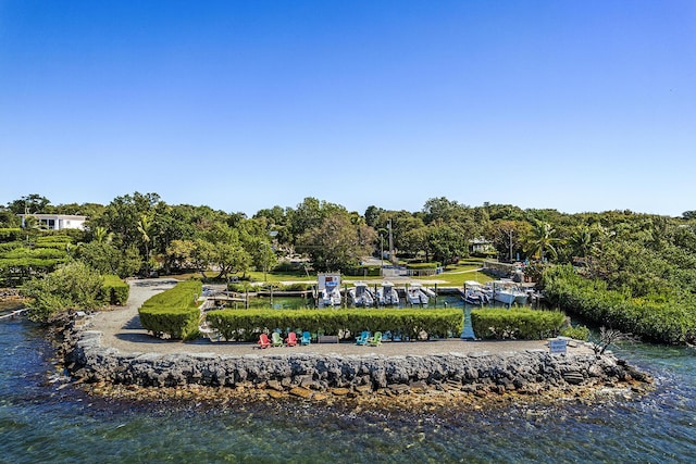 view of property's community featuring a water view