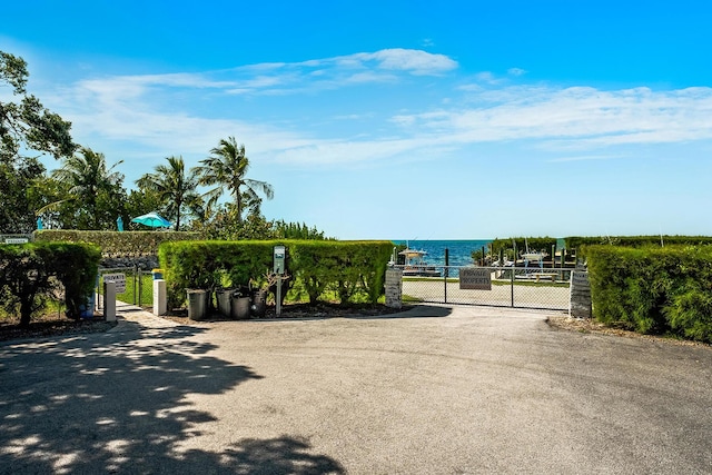 view of property's community featuring a water view