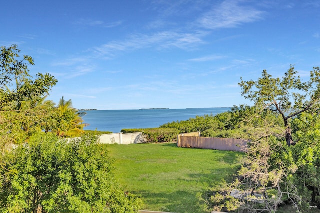 water view with fence