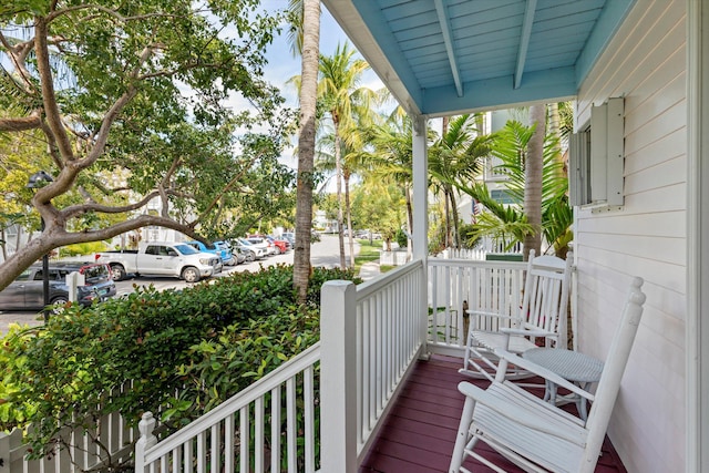 balcony with a porch