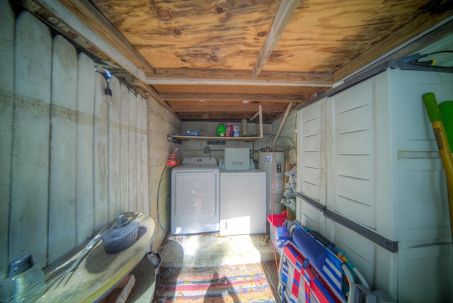 1415 United St, Key West, FL 33040 - basement featuring water heater and washer and dryer
