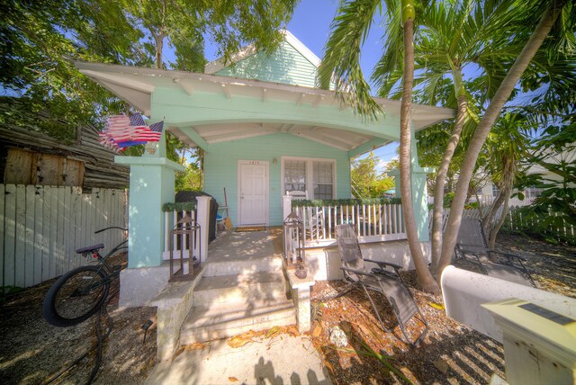 1415 United St, Key West, FL 33040 - view of front of home with covered porch