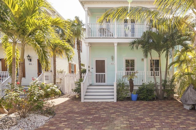 810 Terry Ln, Key West, FL 33040 - doorway to property with a balcony and a porch