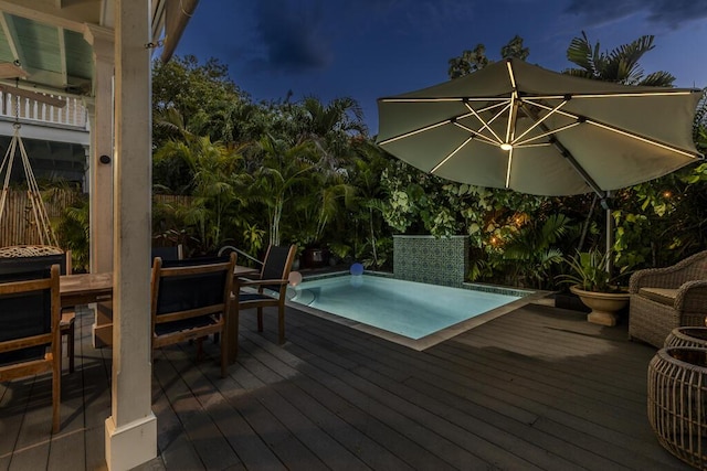 810 Terry Ln, Key West, FL 33040 - view of swimming pool with a deck and outdoor dining area