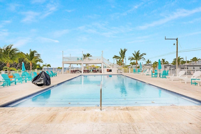 view of pool featuring a patio area