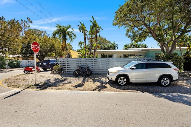 exterior space featuring fence