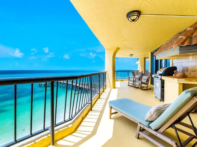 101 E Ocean Dr Unit C304, Key Colony, FL 33051 - balcony with a water view and grilling area
