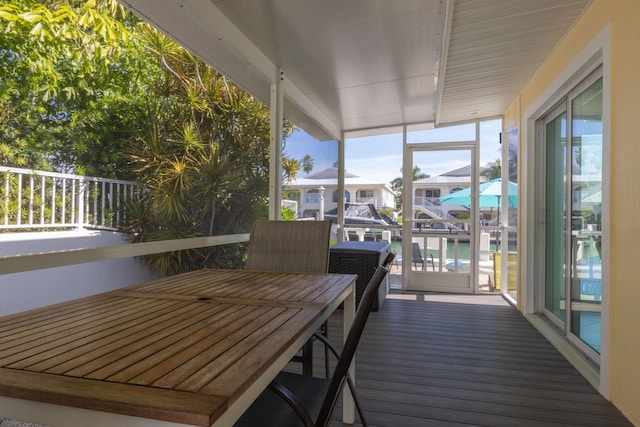 view of sunroom / solarium