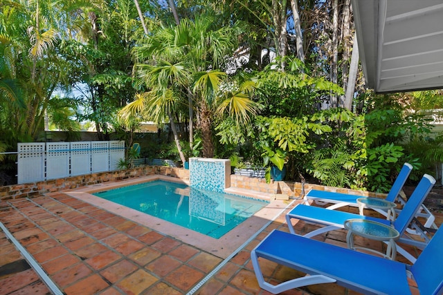 view of pool with a patio area