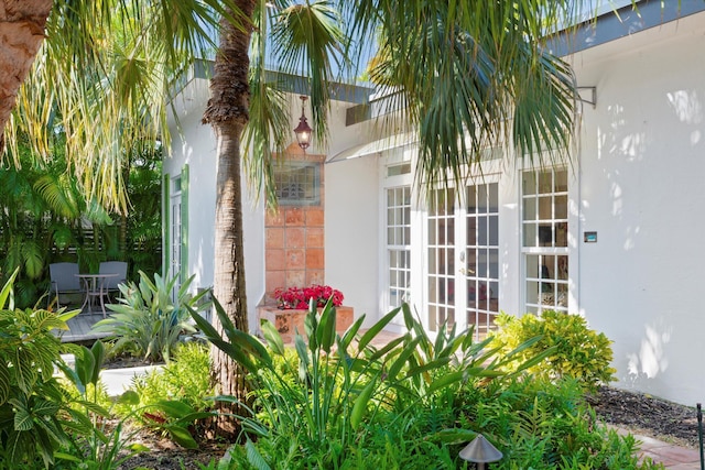 doorway to property with french doors