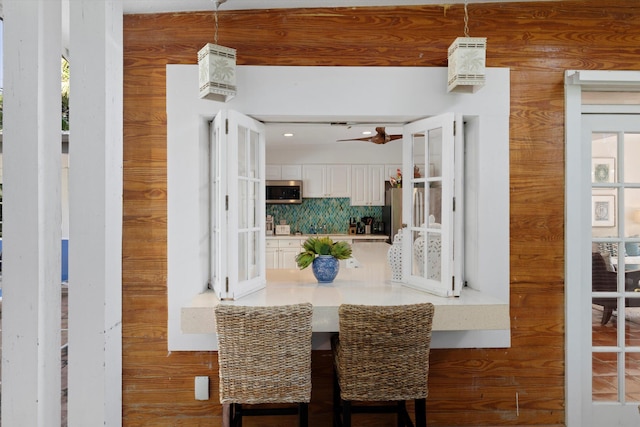 view of dining area