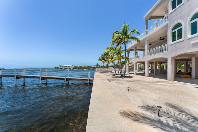 3742 Seagrape St, Big Pine, FL 33043 - dock area featuring a balcony and a water view