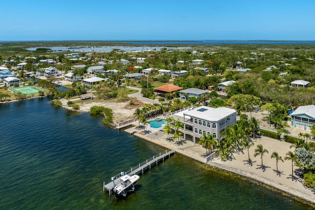 3742 Seagrape St, Big Pine, FL 33043 - bird's eye view of a nearby body of water and a pool area
