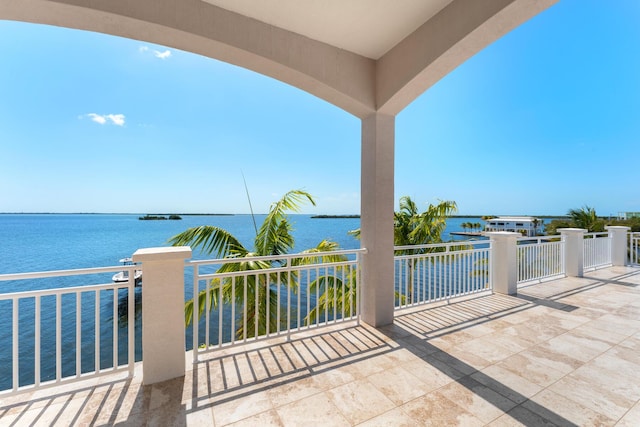 3742 Seagrape St, Big Pine, FL 33043 - view of patio / terrace featuring a balcony and a water view