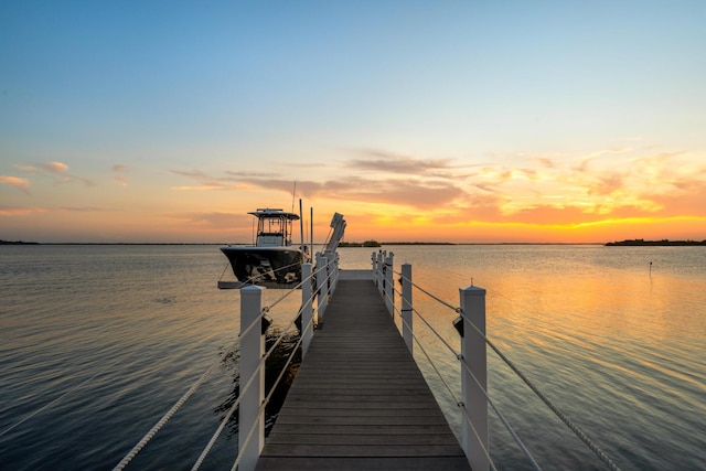 3742 Seagrape St, Big Pine, FL 33043 - dock featuring a water view and boat lift