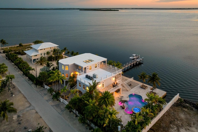3742 Seagrape St, Big Pine, FL 33043 - aerial view at dusk of a water view