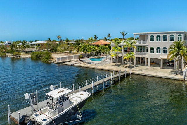 3742 Seagrape St, Big Pine, FL 33043 - dock area with a water view and a patio area