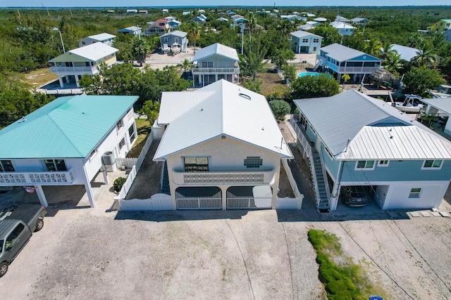 aerial view with a residential view