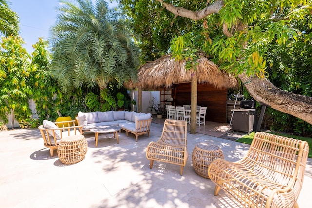 316 Southard St, Key West, FL 33040 - view of patio / terrace featuring outdoor lounge area, a gazebo, and outdoor dining area