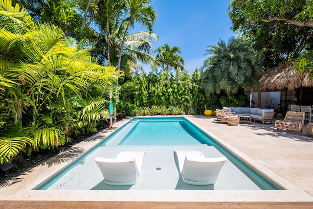 316 Southard St, Key West, FL 33040 - outdoor pool with an outdoor living space and a patio area