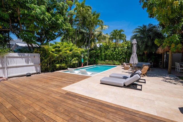 316 Southard St, Key West, FL 33040 - swimming pool with a patio, outdoor dining space, and a wooden deck