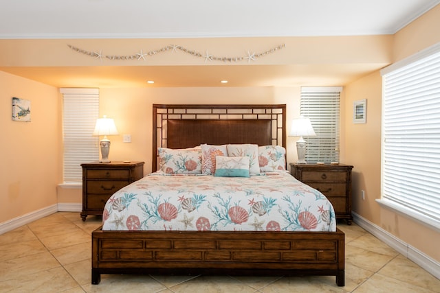 view of tiled bedroom