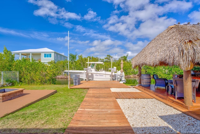 view of yard featuring a gazebo