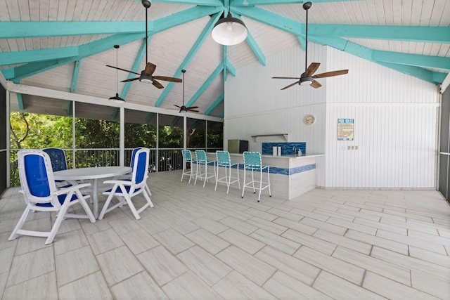 6301 Gulf Of Mexico Blvd Unit 301, Marathon, FL 33050 - view of patio with a ceiling fan and outdoor dining space
