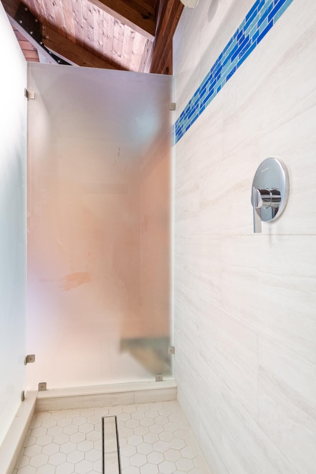6301 Gulf Of Mexico Blvd Unit 301, Marathon, FL 33050 - bathroom with tile patterned flooring and wood ceiling