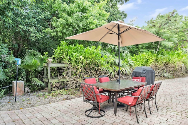 view of patio with grilling area