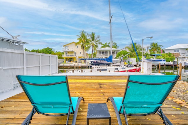 263 Azalea St, Tavernier, FL 33070 - wooden deck with a dock